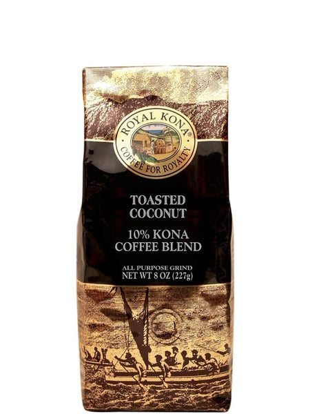 Royal Kona Toasted Coconut Coffee (8 oz) - RudiGourmand