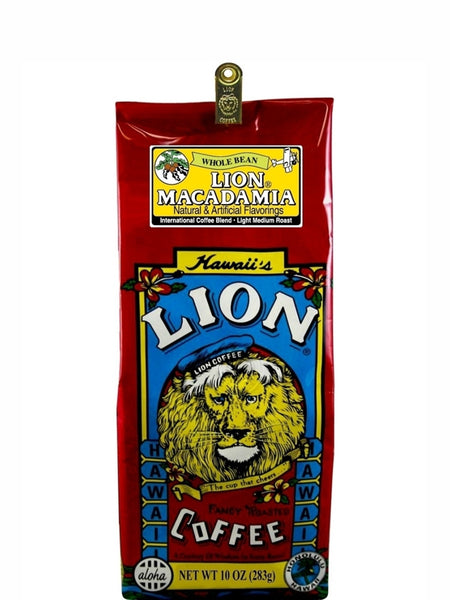 Lion Macadamia Flavored Coffee (10oz) - RudiGourmand