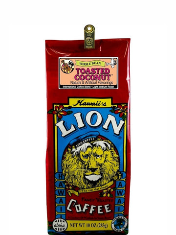 Lion Toasted Coconut Flavored Coffee (10 oz) - RudiGourmand